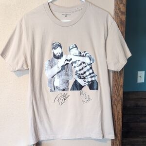 Post Malone And Morgan Wallen Graphic T-Shirt in Tan